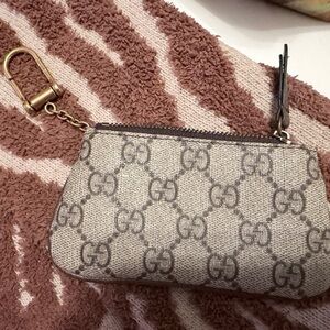 Gucci Brown Monogram Key Holder